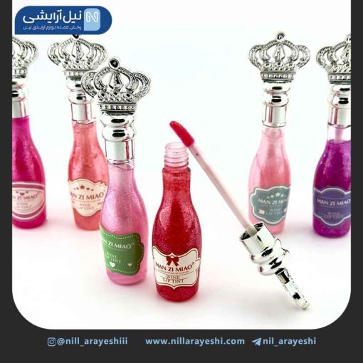 برق لب حرارتی شاین دار شامپاینی تاج دار من زی میائو کد lc234