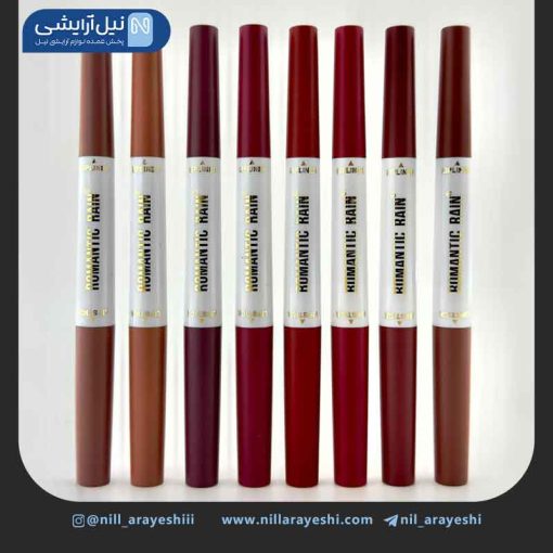خط لب و رژ جامد دوطرفه رومانتیک رین کد R1935