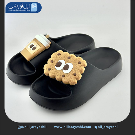 صندل سیلیکونی طرح بيسکوییت و قهوه