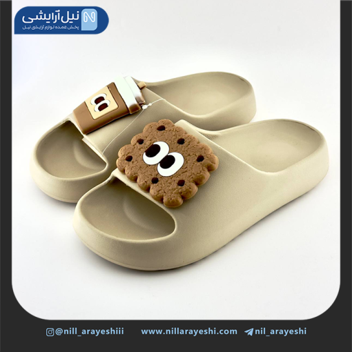 صندل سیلیکونی طرح بيسکوییت و قهوه