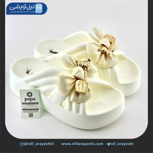 صندل سیلیکونی طرح پاپیون و سنجاق قفلی خرسی ( ساده )