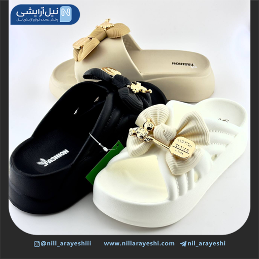 صندل سیلیکونی طرح پاپیون و سنجاق قفلی خرسی ( ساده )
