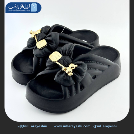 صندل سیلیکونی طرح پاپیون و سنجاق قفلی خرسی ( ساده )