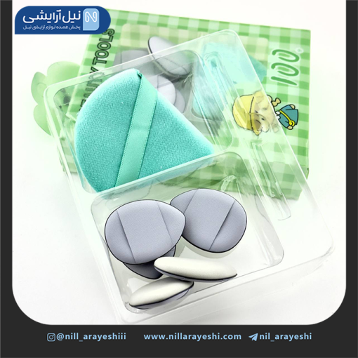 پک پد آرایشی انگشتی و پنکک شش عددی کد 5027