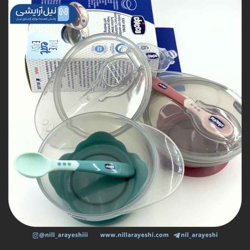 کاسه چسبان به همراه قاشق کودک بالای شش ماه چیکو