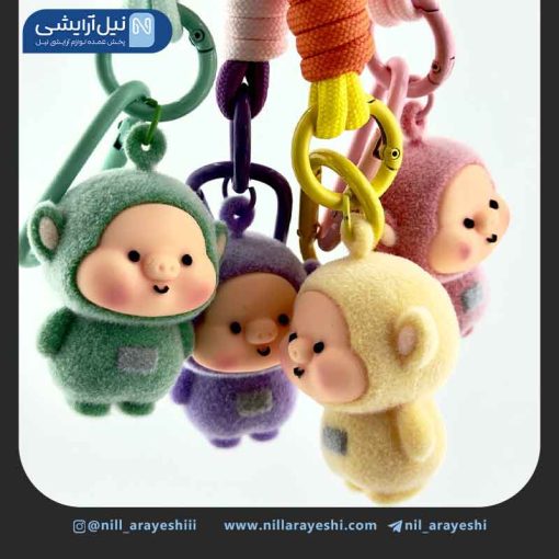 جا کلیدی ( آویز کلید ) عروسکی مخمل