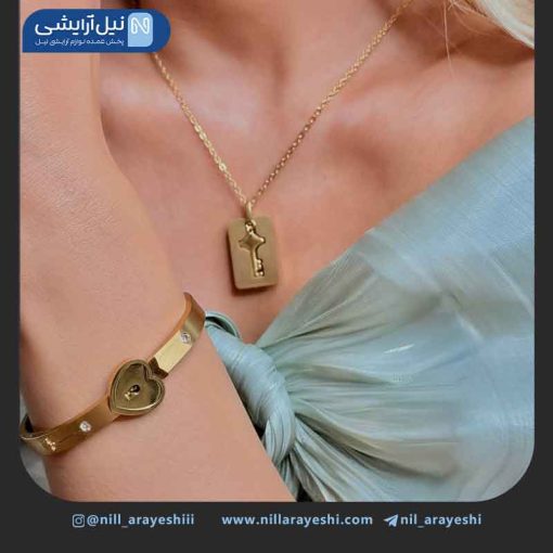 ست دستبند و گردنبند کارتیر قلبی