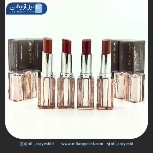 رژ لب جامد خیس پوکه طرح شیشه ای گگ بیر کد gx1177