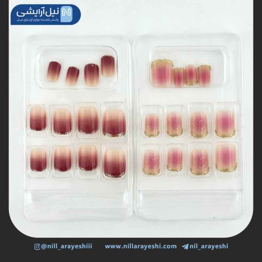 ناخن مصنوعی به همراه چسب ژله ای رومانتیک مات