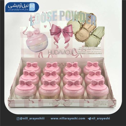 پودر فیکس کاسه ای پد دار پاپیون دار هدی موجی کد lp - 039