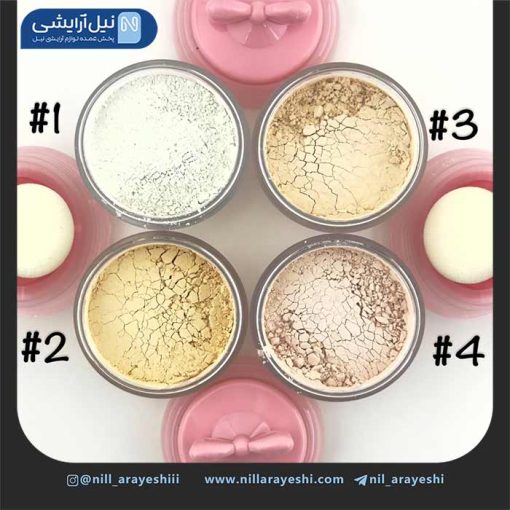 پودر فیکس کاسه ای پد دار پاپیون دار هدی موجی کد lp - 039