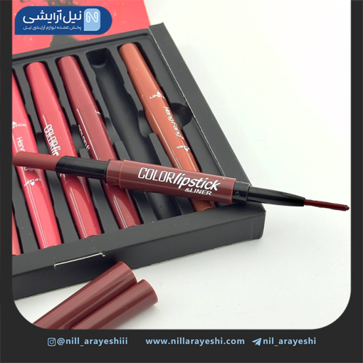 پک خط لب و رژ جامد دوطرفه هنگ فنگ هشت عددی کد 9095A