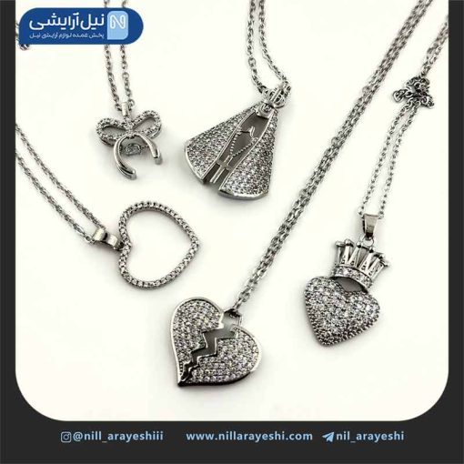 گردنبند استیل نقره ای