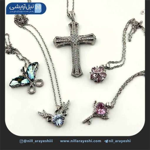 گردنبند استیل نقره ای