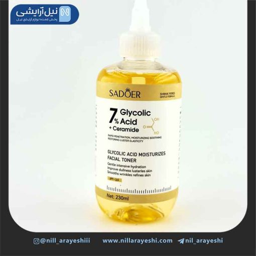 تونر صورت گلیکونیک اسید 7% سادور 230 میل ( بدون جعبه )