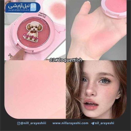 رژگونه درب شفاف طرح حیوانات گگ بیر ( بدون جعبه )