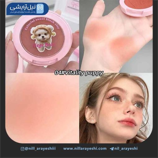 رژگونه درب شفاف طرح حیوانات گگ بیر ( بدون جعبه )